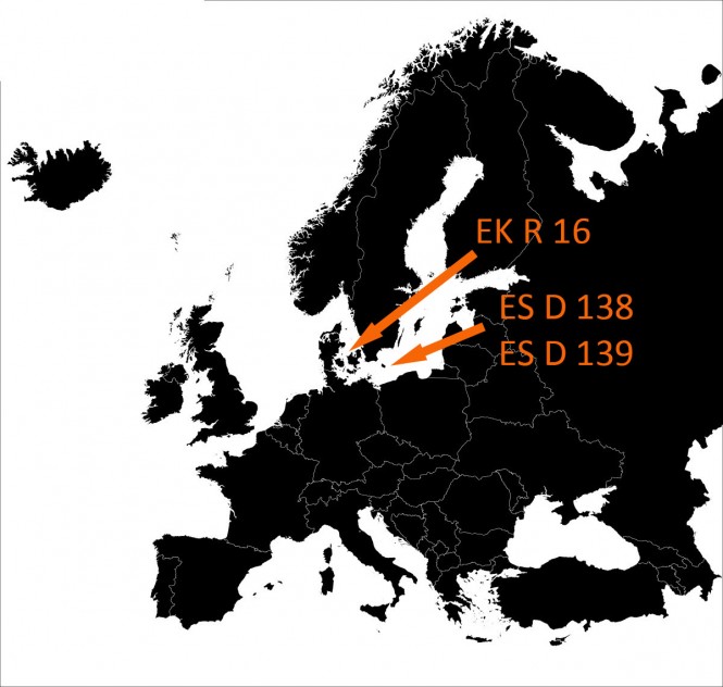 Launch sites Europe map